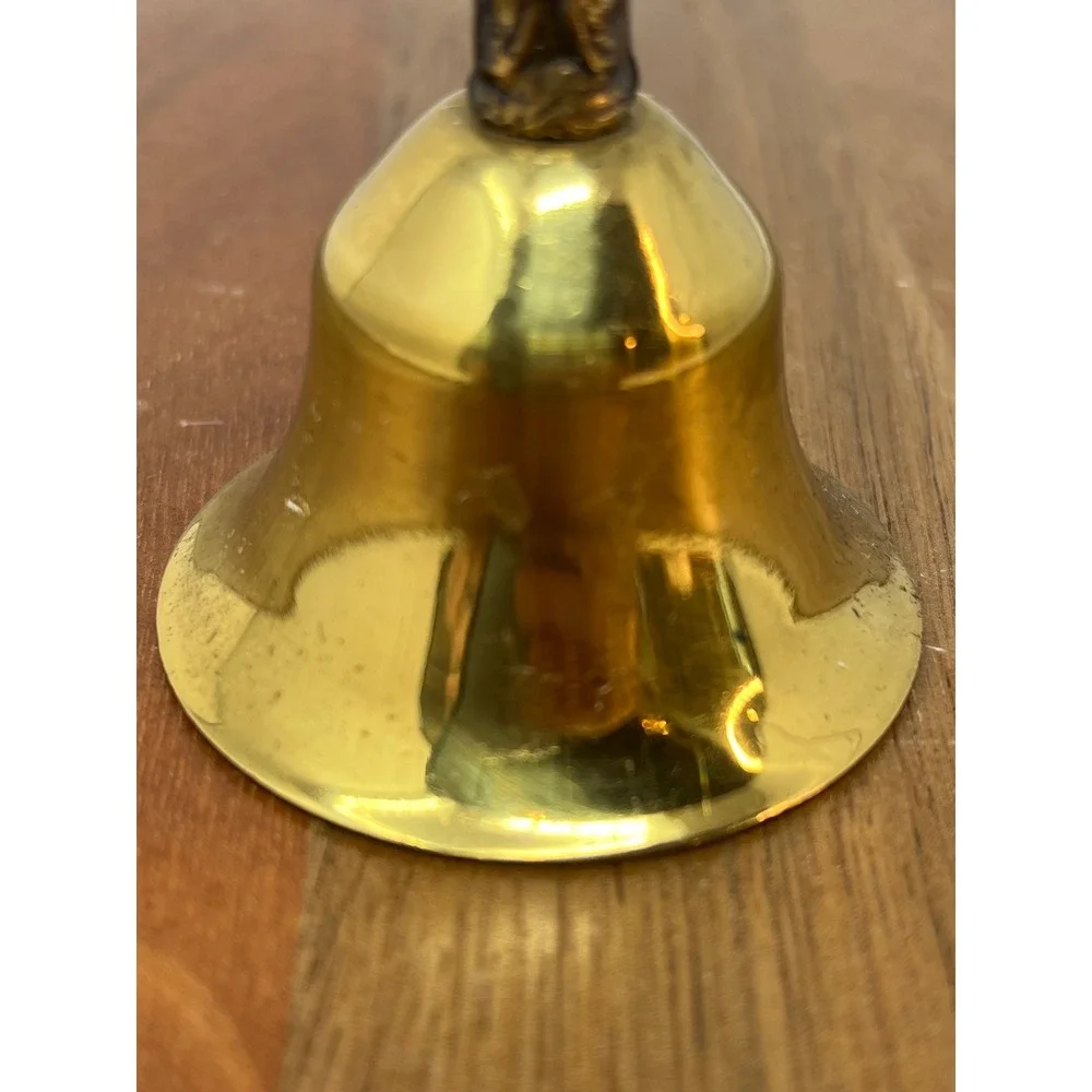 Vintage Brass Bell Ornate Handle Decorative Desk‎ Bell Tabletop